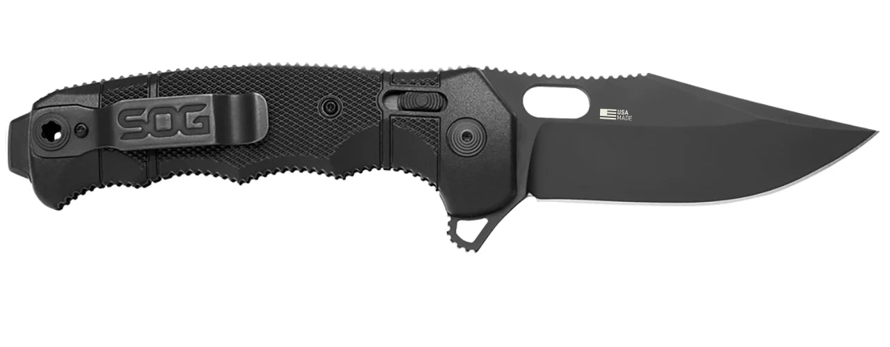 SOG Knives Seal XR Folding Black GRN S35VN Stainless 12-21-02-57 Pocket Knife