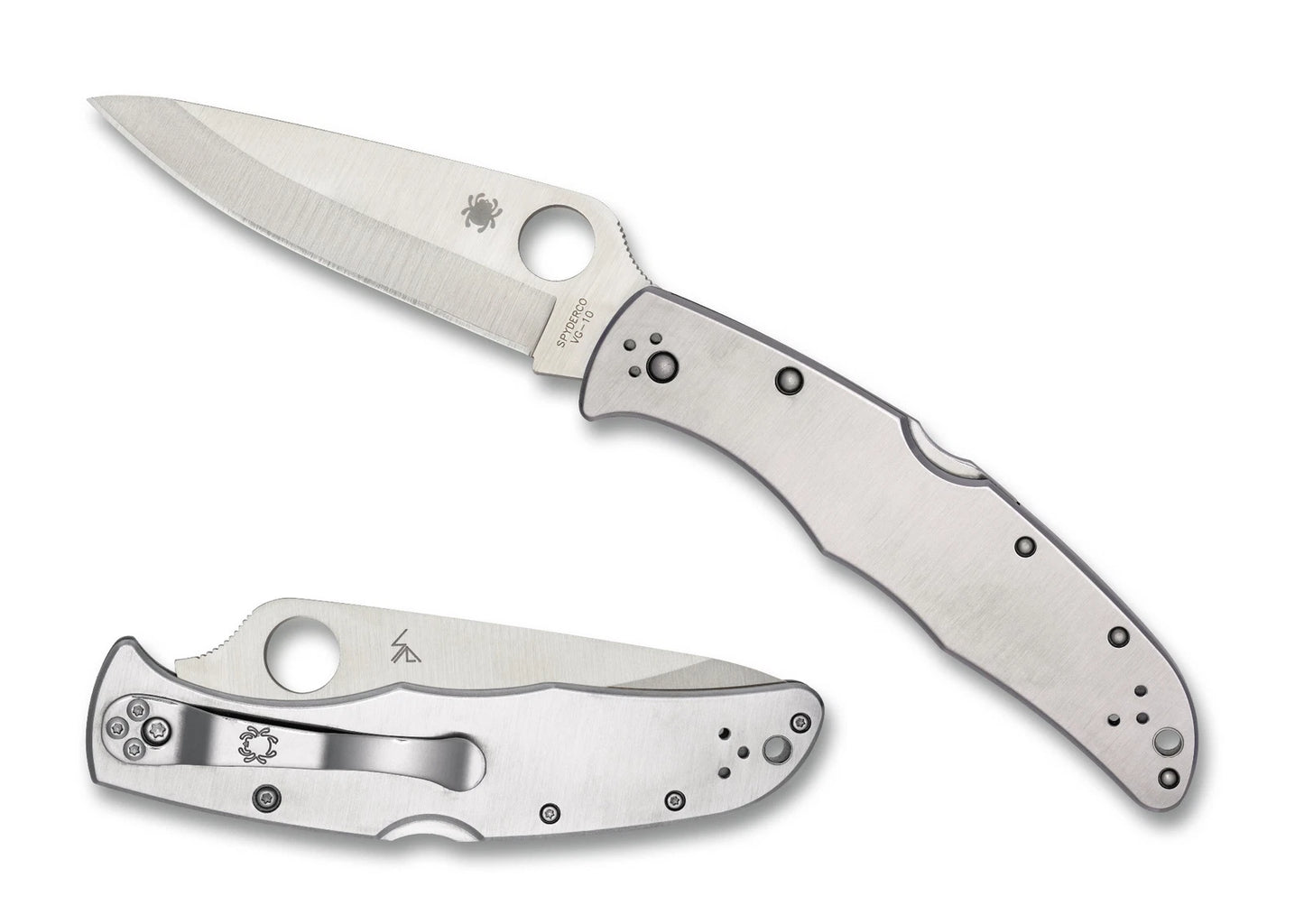 Spyderco Endura 4 Folding Knife C10P PlainEdge VG10 Blade Stainless Steel Handle