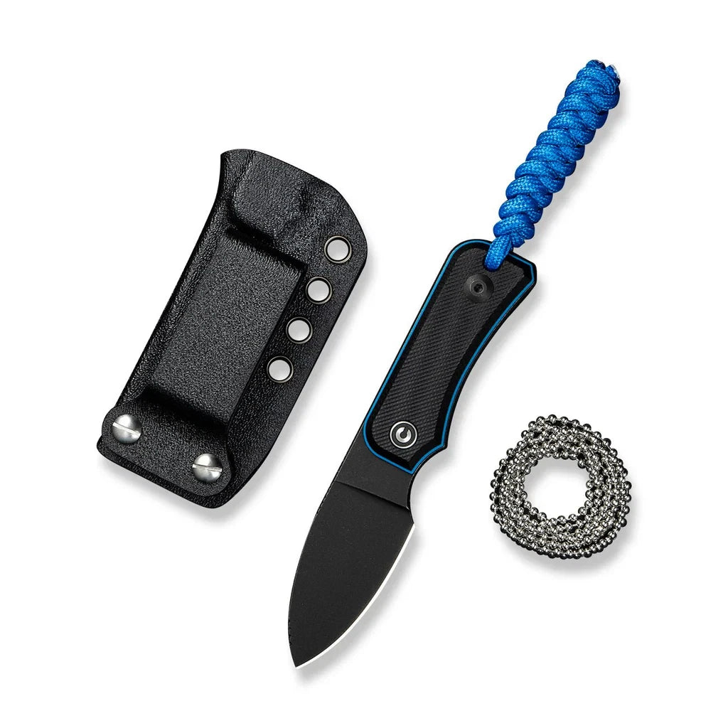 Civivi Knives Baby Banter Fixed Blade C23045-1 Black Blue G10 NitroV Steel Knife
