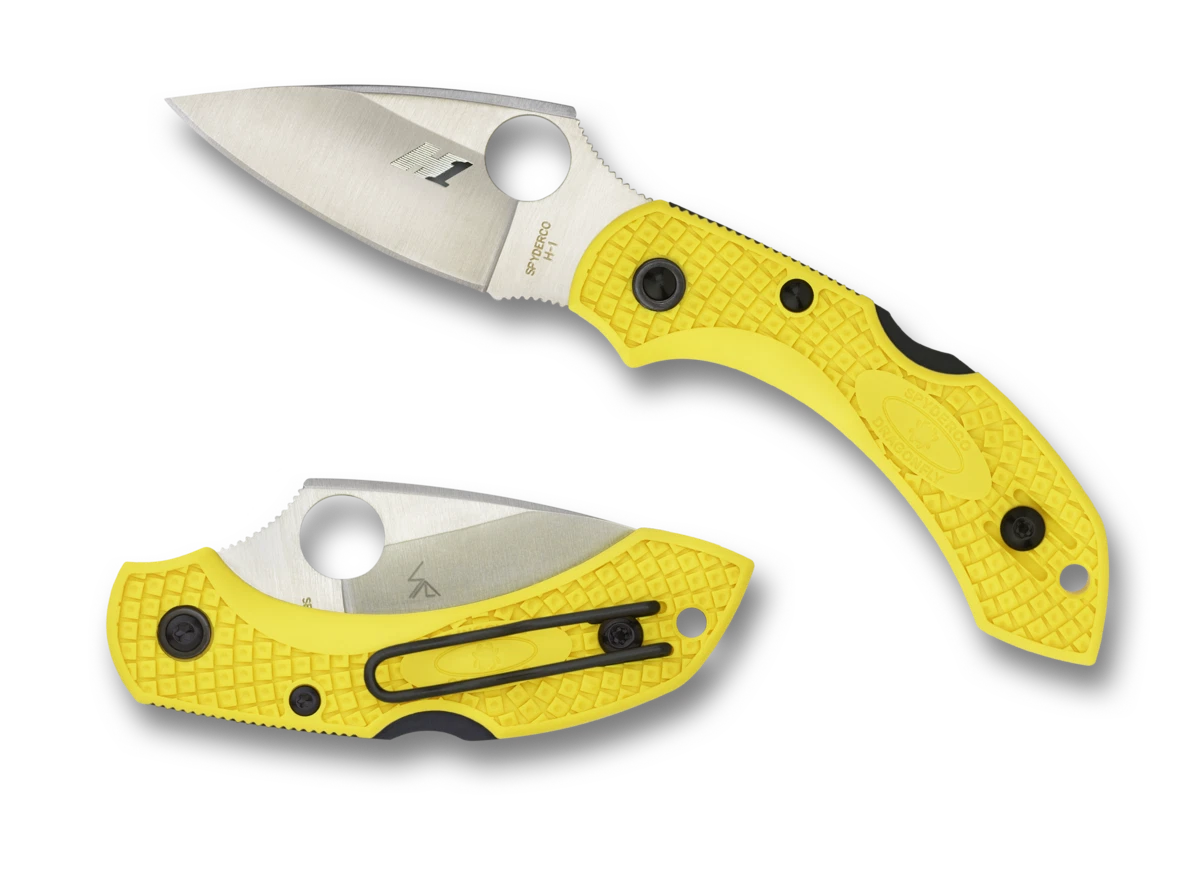Spyderco Knives Dragonfly 2 Salt Lockback Marine Yellow FRN H2 Stainless C28PYL2