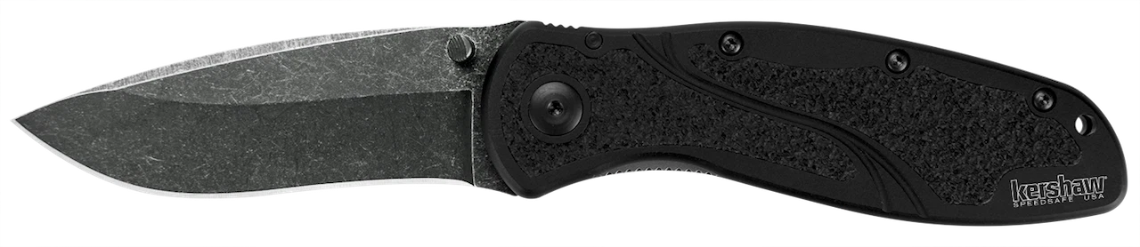 Kershaw Knives Blur Liner Lock Black Aluminum Blackwash Sandvik 1670BW