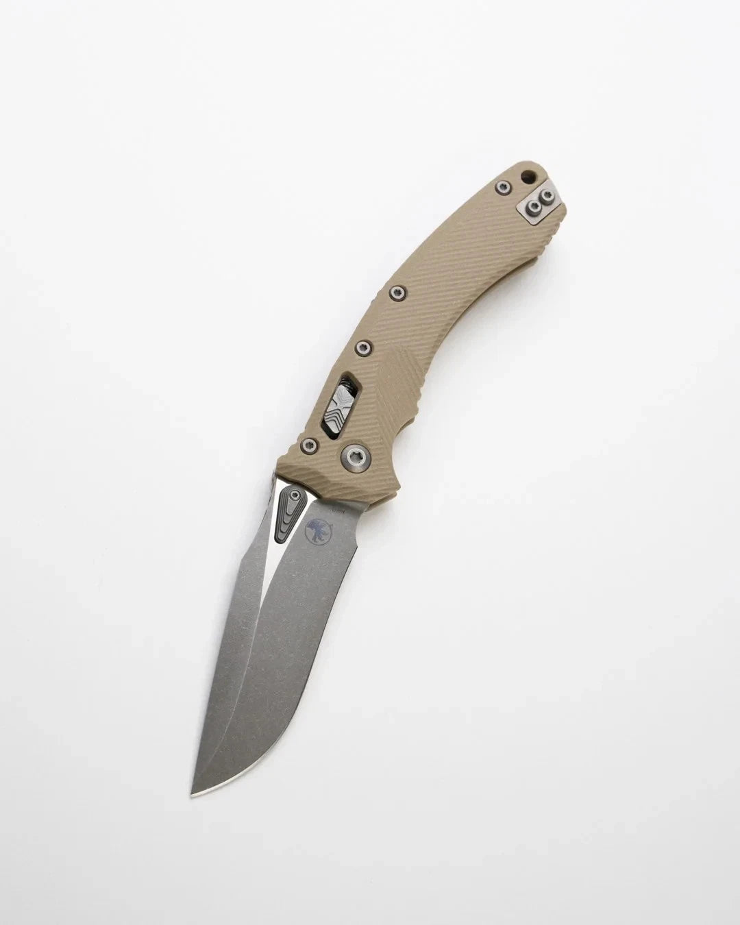 Microtech Knife Amphibian Ram-Lok Fluted G-10 Tan Apocalyptic 137RL-10APFLGTTA