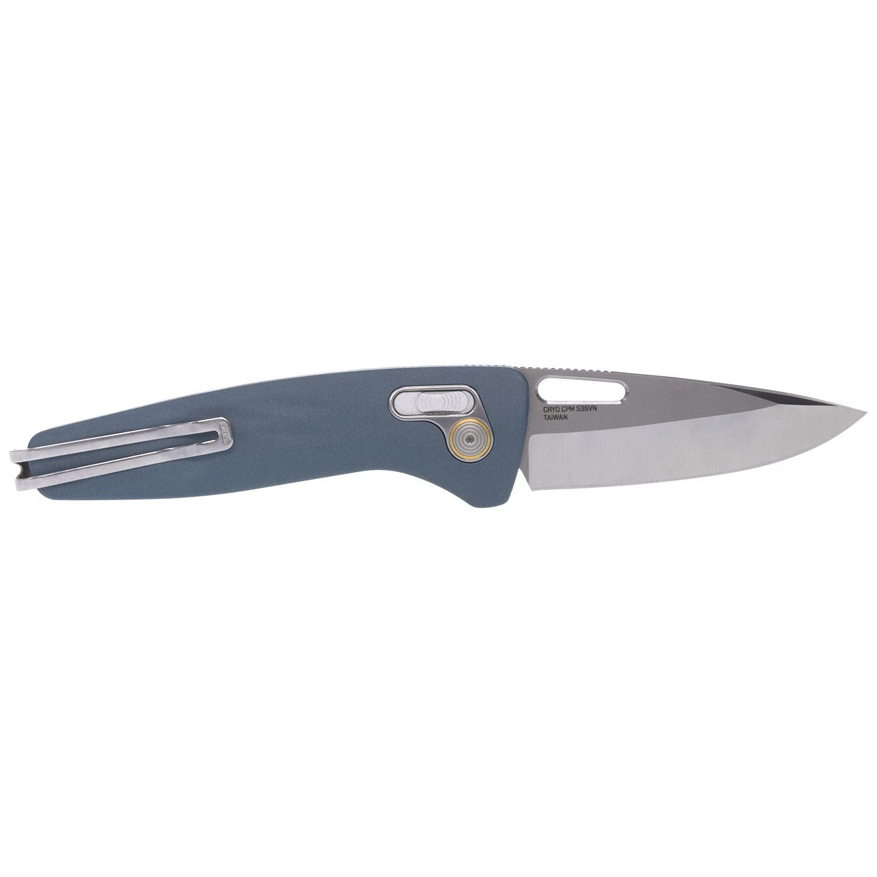 SOG Knives One-Zero XR 12-73-04-57 Smoke Gray Aluminum S35VN Pocket Knife