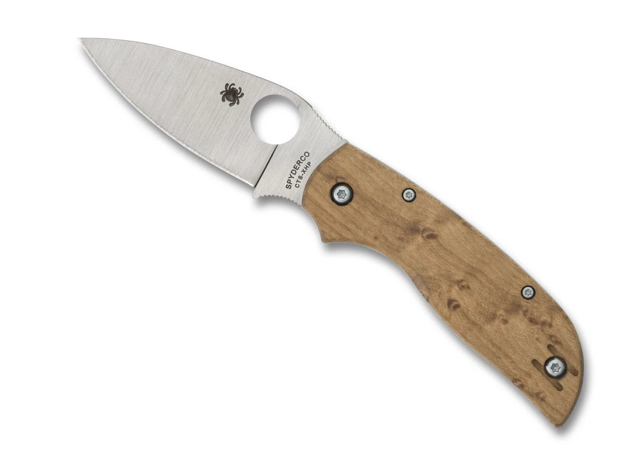 Spyderco Knives Chaparral SLIPIT C152NLWDP Maple CTS-XHP Steel Pocket Knife