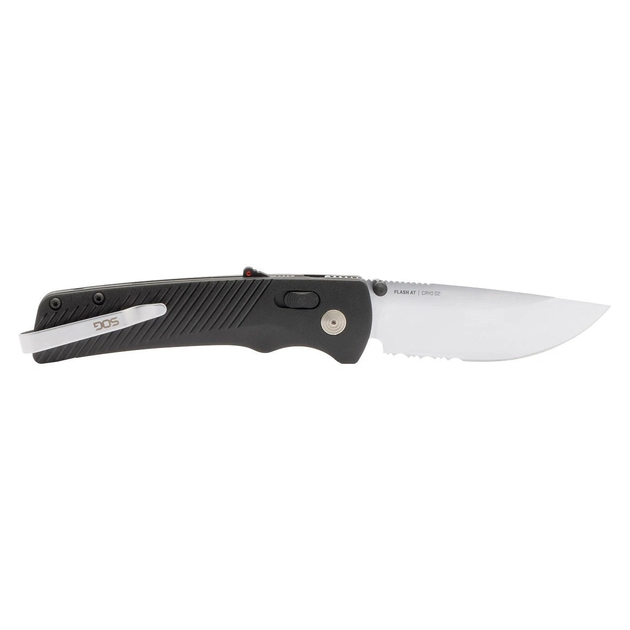 SOG Knives Flash AT-XR Lock 11-18-15-41 CRYO D2 Steel Black GRN Pocket Knife