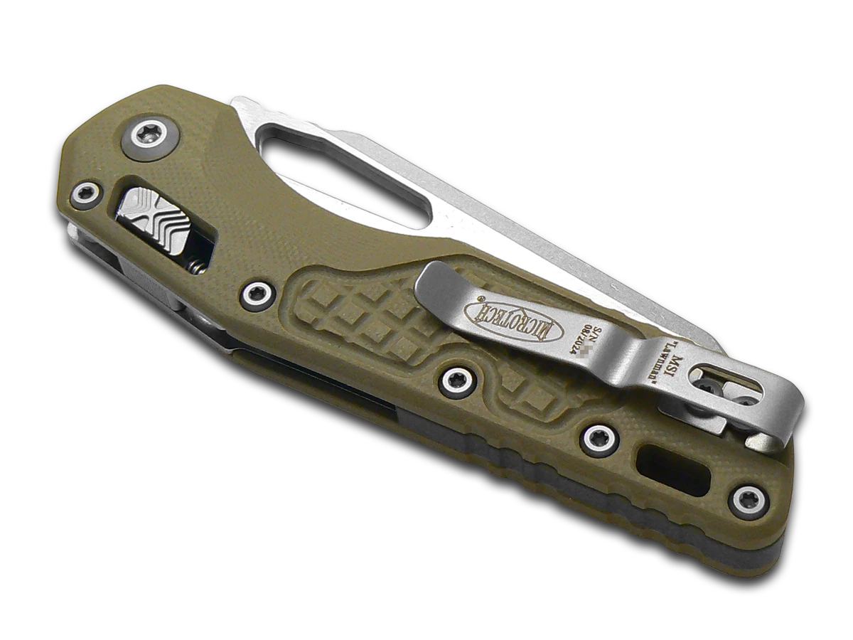Microtech MSI Lawman 210-12FRGTODLM OD Green Frag G10 Serrated M390MK Knife