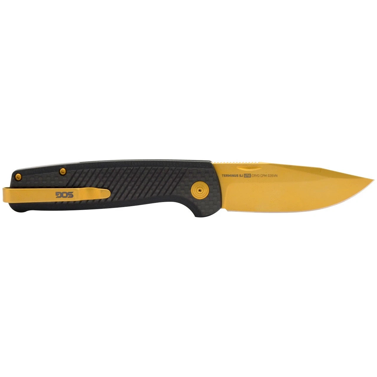 SOG Knives Terminus LTE Slip-Joint TM1007-BX Gold S35VN Stainless Carbon Fiber