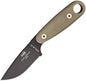 ESEE Izula II OD Green Survival Concealed Carry Neck Fixed Knife w/ Kit ESIZ2ODKIT