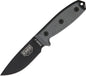 ESEE CB Model 3 Standard Edge Black Fixed Blade Knife + Brown MOLLE Sheath RC3P