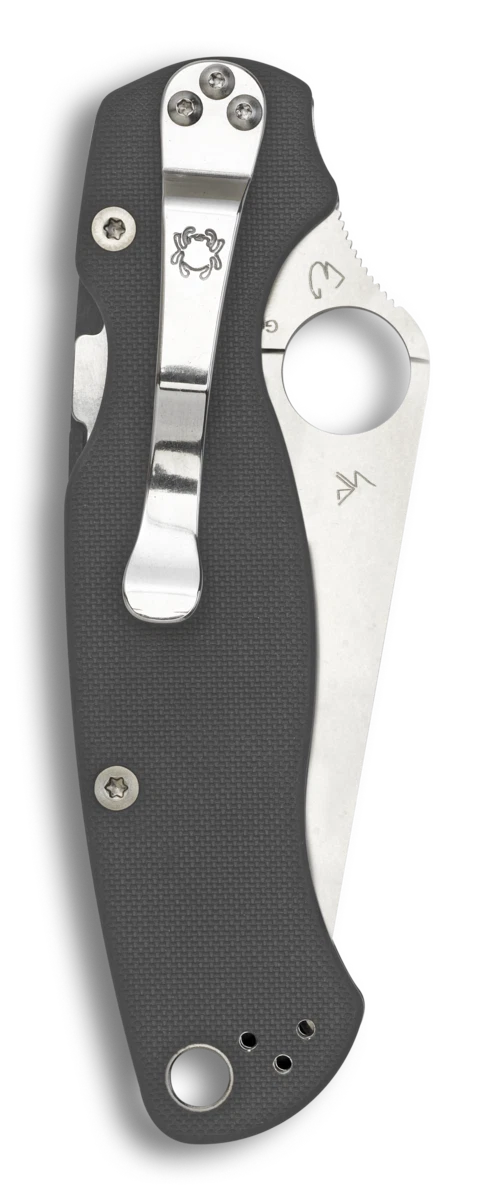 Spyderco Knife Para Millitary 2 Dark Gray G-10 Maxamet SC81GPDGY2 Pocket Knives