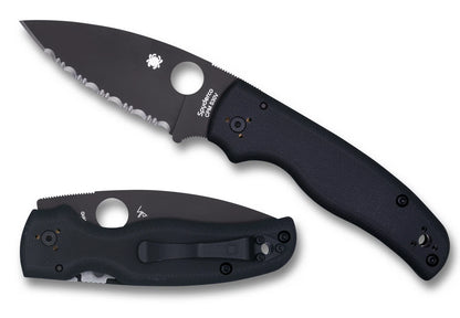 Spyderco Shaman Compression Lock G-10 Handle, S30V Serrated Blade