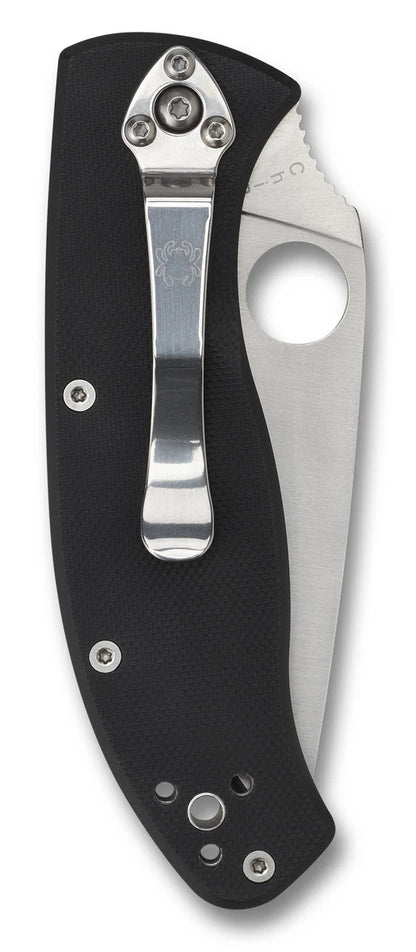 Spyderco Knives Tenacious Liner Lock Black G-10 C122GP Stainless Pocket Knife