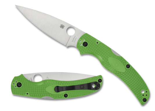 Spyderco Knives Native Chief Salt LW C244PGR LC200N Steel Green FRN Knife