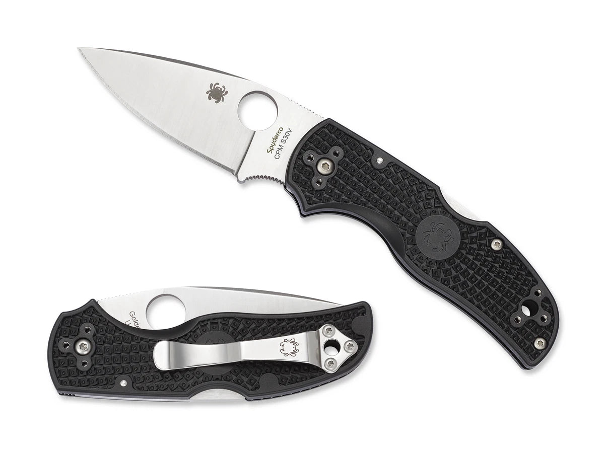 Spyderco Knives Native 5 Lockback Black FRN S30V C41PBK5 Stainless Pocket Knife