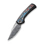 WE KNIFE Nefaris 22040F-DS1 Titanium Carbon Fiber Damascus Steel Pocket Knives