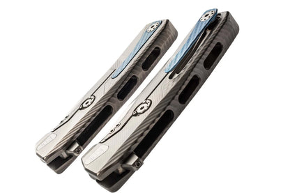 LionSteel ROK Frame Lock Knife, M390 Steel, Orange Aluminum Handle