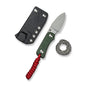 Civivi Knives Baby Banter Fixed Blade C23045-2 Green Micarta Nitro-V Steel Knife