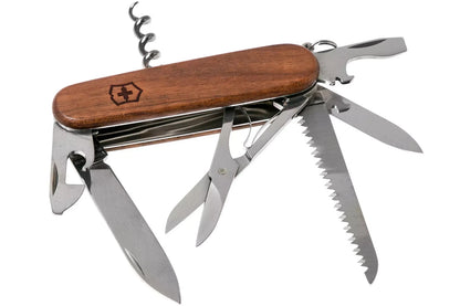 Victorinox Huntsman Wood Swiss Army Pocket Knife, Medium, Multi Tool 1.3711.63