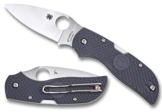 Spyderco Knives Chaparral Lockback Gray FRN XHP Stainless C152PGY Pocket Knife
