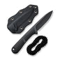 Civivi Knives Mini Elementum C23010-1 Black G-10 Nitro-V Steel Fixed Blade Knife