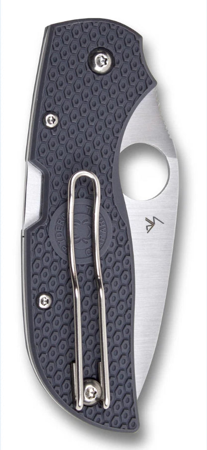 Spyderco B Chaparral Lockback C152PGY Pocket Knife: Grey FRN Handle & XHP Steel