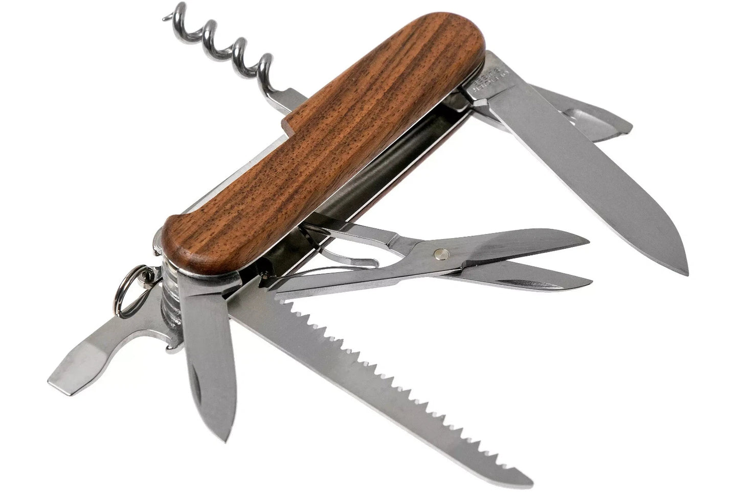 Victorinox Huntsman Wood Swiss Army Pocket Knife, Medium, Multi Tool 1.3711.63