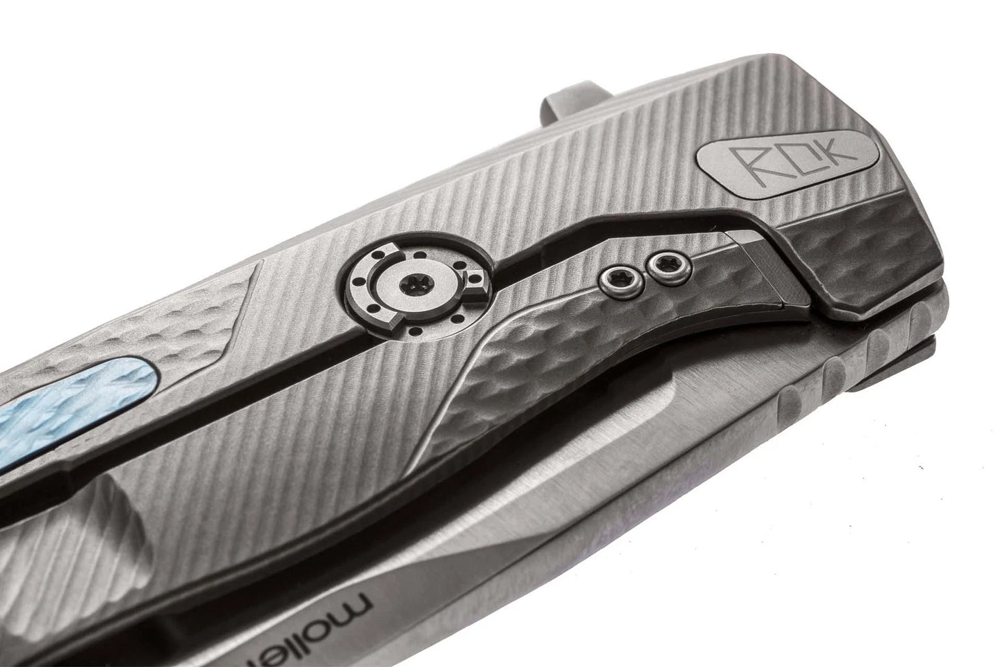 LionSteel ROK Frame Lock Knife - M390 Blade, Black Aluminum Handle, BB Finish