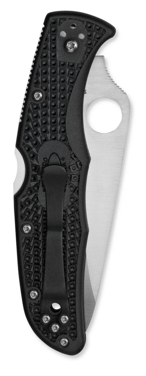 Spyderco B Endura 4 Lockback Folding Knife: Black FRN, VG-10 Stainless Steel, Pocket-Size.