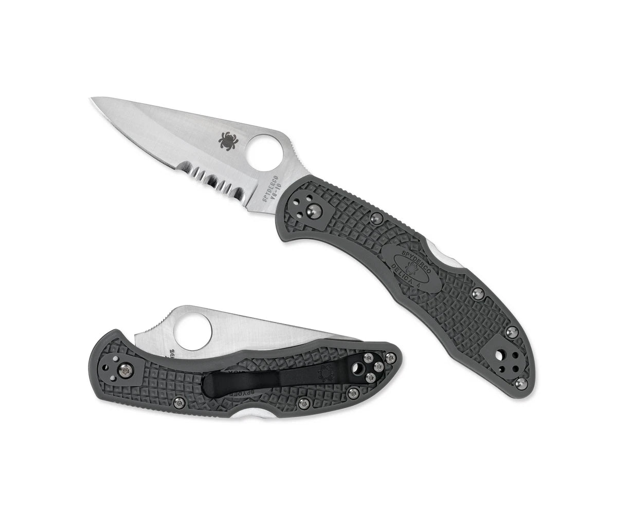Spyderco GS Knives Delica 4 Lockback Foliage Green VG-10 CombinationEdge C11PSFG