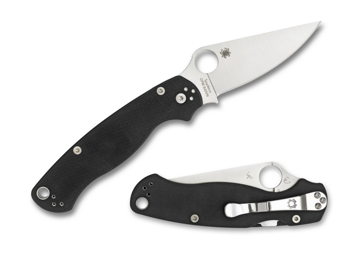 Spyderco Knives Para Millitary 2 Compression Left-hand Black G10 S45VN C81GPLE2