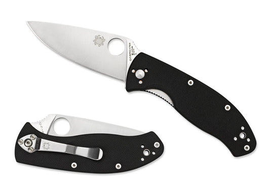 Spyderco Knives Tenacious Liner Lock Black G-10 C122GP Stainless Pocket Knife