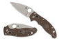 Spyderco Manix 2 Sprint Run Knife C101PBN15V2 PlainEdge CPM 15V Blade Brown FRCP