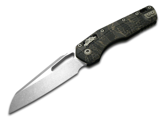 Microtech Knives MSI S/E Crossbar Lock 210T-10 Tiger Stipe Camo M390MK Knife