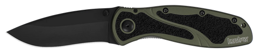 Kershaw Knives Blur Liner Lock Olive Aluminum DLC Sandvik 1670OLBLK