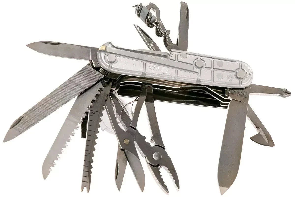 Victorinox Offiziersmesser Swiss Army Knife - SwissChamp - Silvertech 1.6794.T7