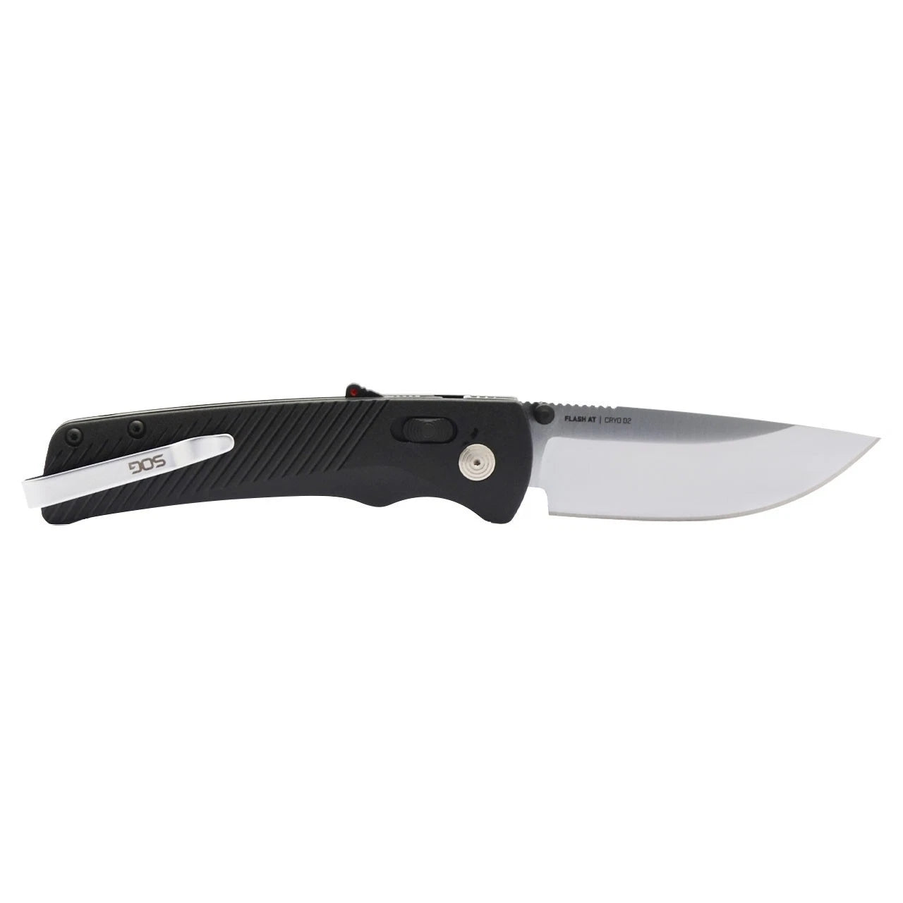 SOG Knives Flash AT-XR Lock 11-18-14-41 CRYO D2 Steel Black GRN Pocket Knife