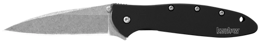Kershaw Knives Leek Liner Lock Black Aluminum Sandvik 1660SWBLK