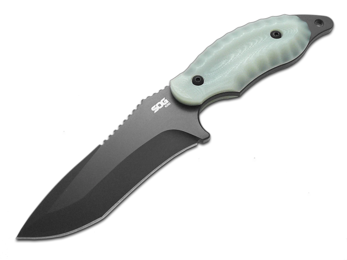 SOG Knives Kiku FX KU-2025 Black CPM-S35VN Steel Natural G-10 Fixed Blade Knife