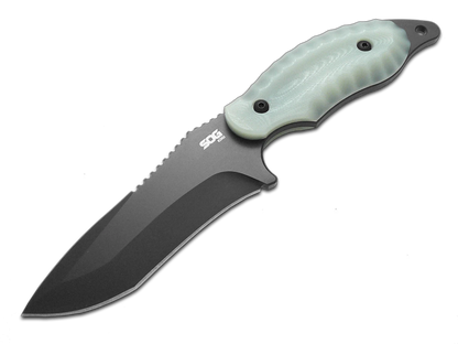 SOG Knives Kiku FX KU-2025 Black CPM-S35VN Steel Natural G-10 Fixed Blade Knife