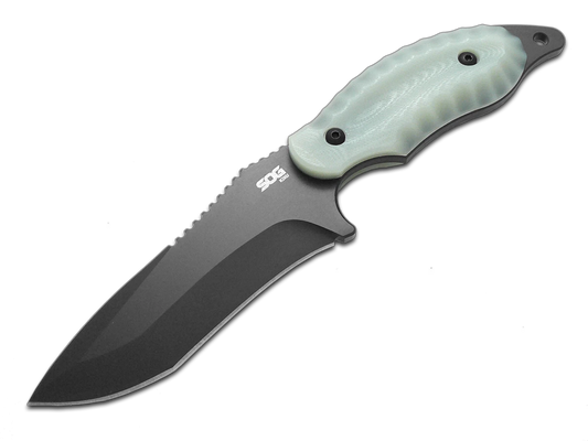 SOG Knives Kiku FX KU-2025 Black CPM-S35VN Steel Natural G-10 Fixed Blade Knife