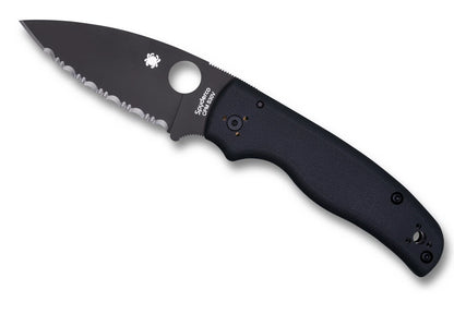 Spyderco Shaman Compression Lock G-10 Handle, S30V Serrated Blade