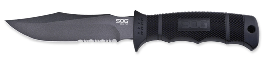 SOG Knives Black GRN SEAL Pup Fixed Blade Knife Stainless M37N-CP