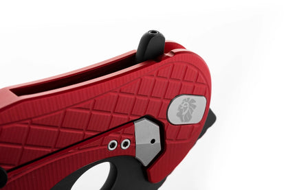 LionSteel LE1 Karambit Folding Knife: Limited Edition, Black MagnaCut Blade, Red Anodized Aluminum Handle.