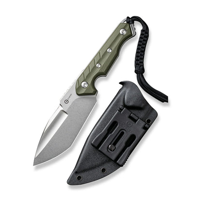 Civivi Knives Maxwell Fixed Blade Knife C21040-2 Olive Drab Green G10 D2 Steel