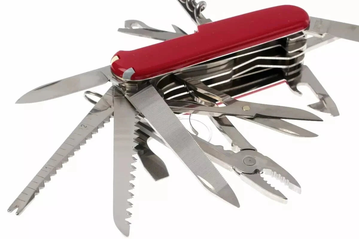 Victorinox Swiss Army Multi-Tool, SwissChamp Pocket Knife, Red 1.6795