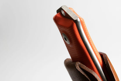 LionSteel B41 GOR Bushcraft Knife - Sleipner Steel, Orange G10 Handle