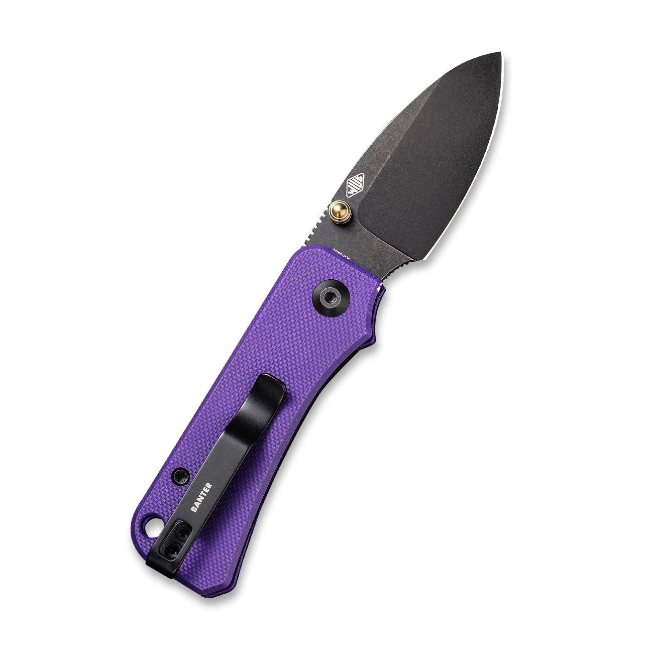 Civivi Knives Baby Banter Liner Lock C19068S-4 Blackened Nitro-V Purple G10