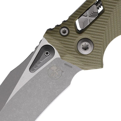 Microtech Knife Amphibian Ram-Lok Fluted G-10 OD Apocalyptic 137RL-10APFLGTOD