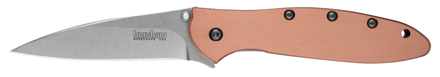 Kershaw Knives Leek Liner Lock Copper CPM-154 1660CU Stainless Pocket Knife Clip