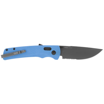 SOG Knives Flash AT Civic Cyan GRN Cryo D2 Carbon Steel 11-18-04-57 Pocket Knife